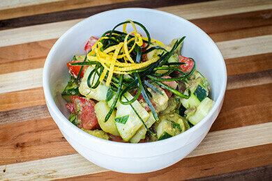 Nick's Picks: Cucumber Avocado And Tomato Salad