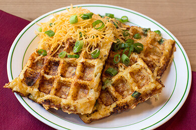 Nick's Picks: Egg And Cheese Hash Brown Waffles