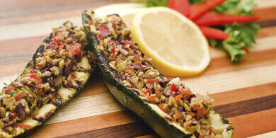 Nick’s Picks: Olive Tapenade Stuffed Grilled Zucchini Nick's Picks: Olive Tapenade Stuffed Grilled Zucchini