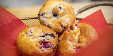 Audreys Desserts First Mixed Berry Muffins