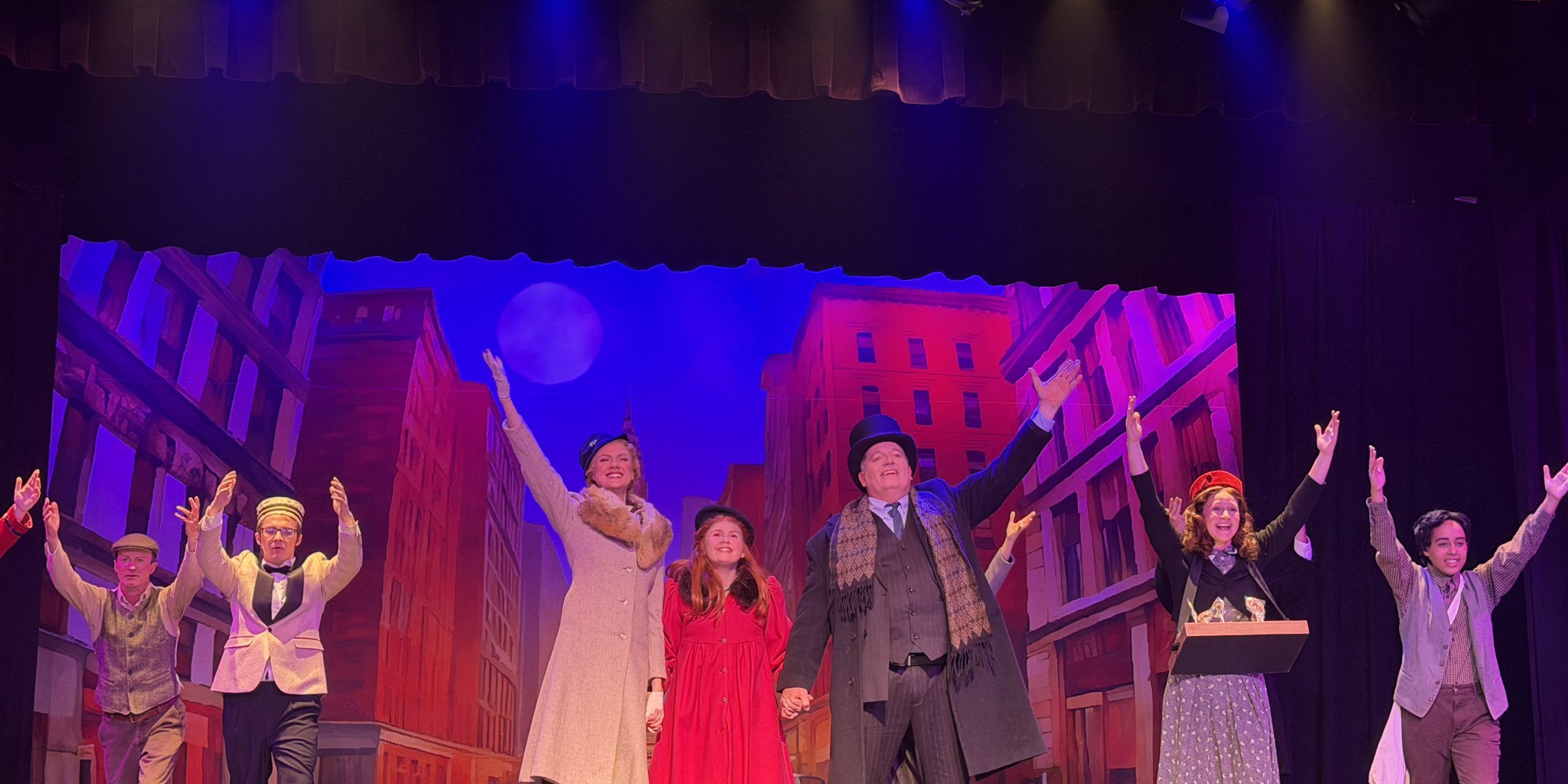 Farrel, Annie, and Warbucks in the City