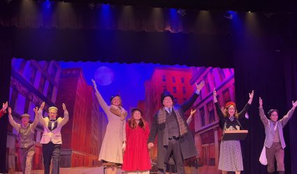 Farrel, Annie, and Warbucks in the City